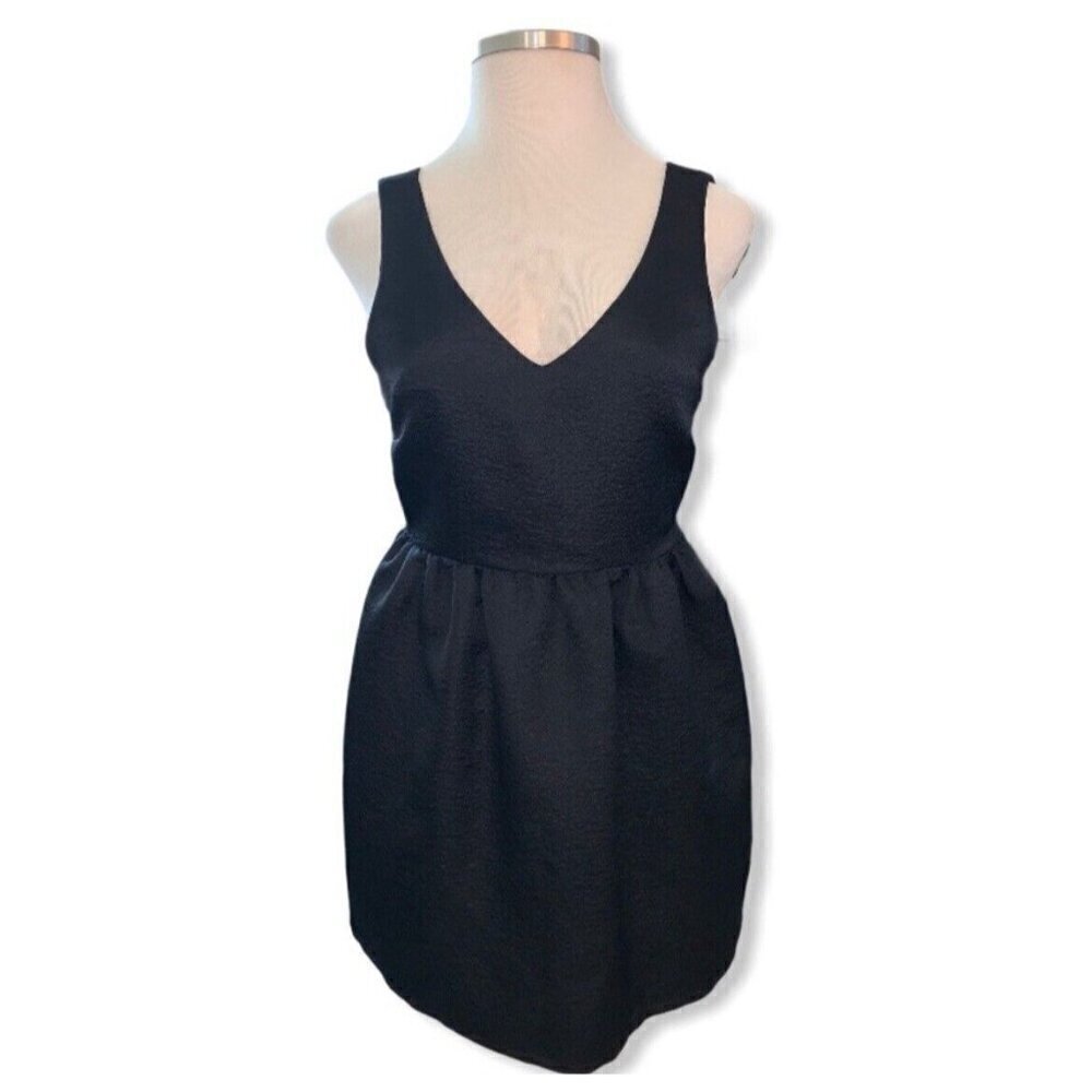 Everly womens black dress size S fit flare sleeveless Cross Back Evening